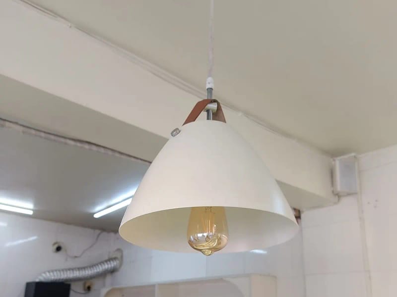 Black dome pendant lamp – another view