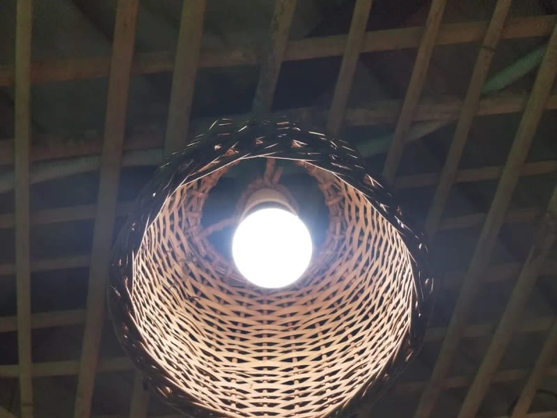 Pendelleuchte Rattan – Produktfoto