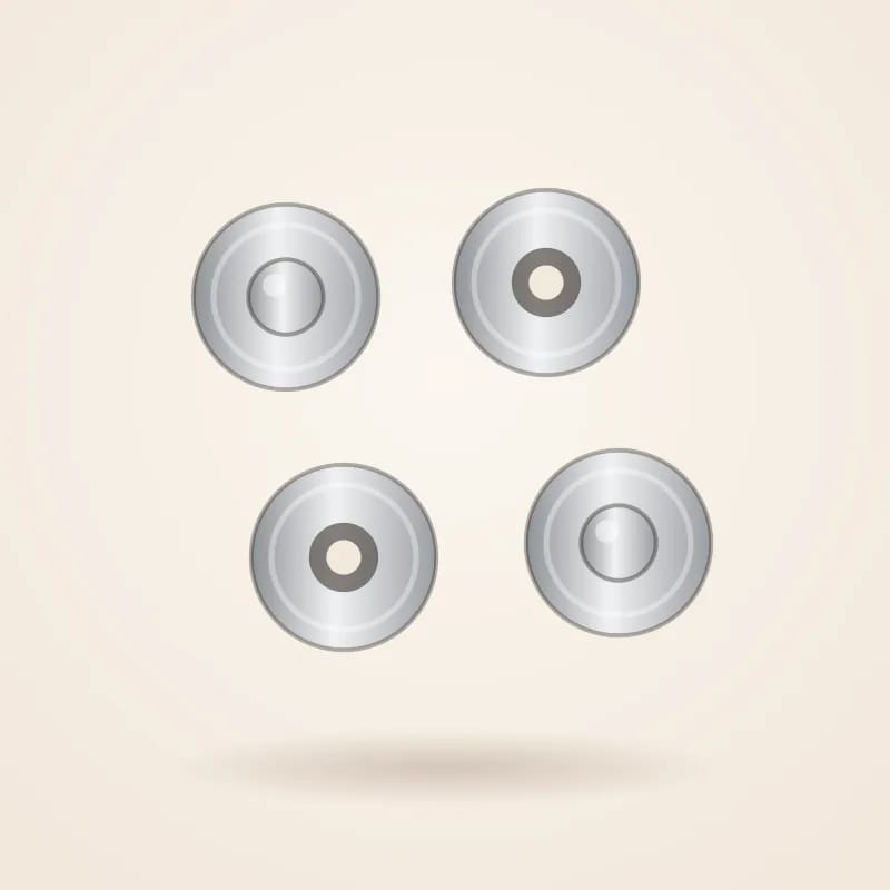 Metal press studs 10 mm, 20 pairs – product photo