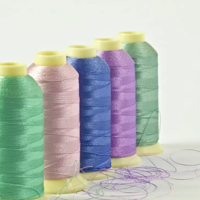 Thread cones in pastel colours