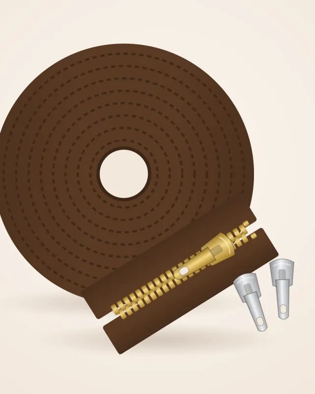 Continuous metal zipper no. 5 – by the metre – product photo