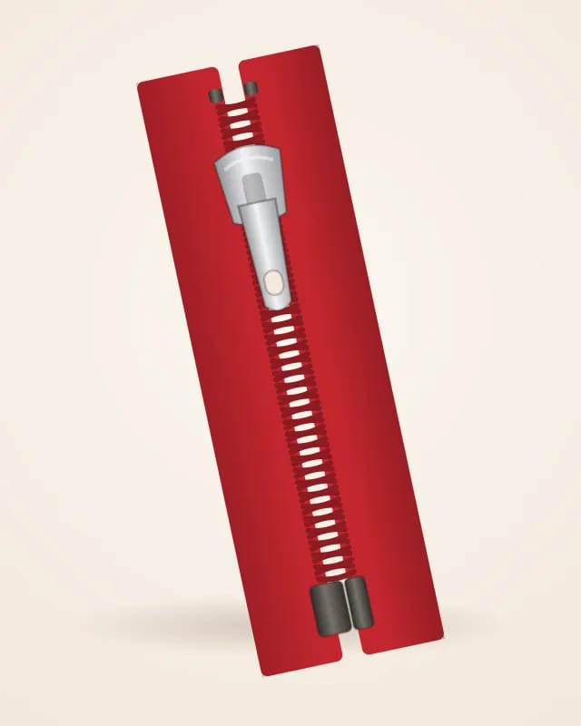 Plastic coil zipper no. 5, separating – product photo