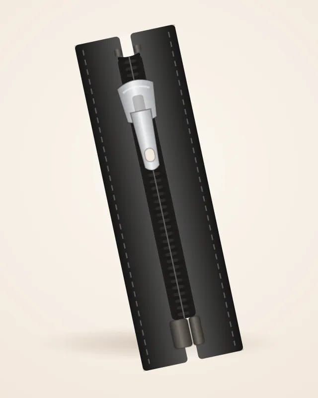 Waterproof zipper no. 5, separating – product photo