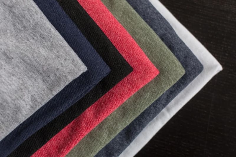 Detail of folded shirt edges