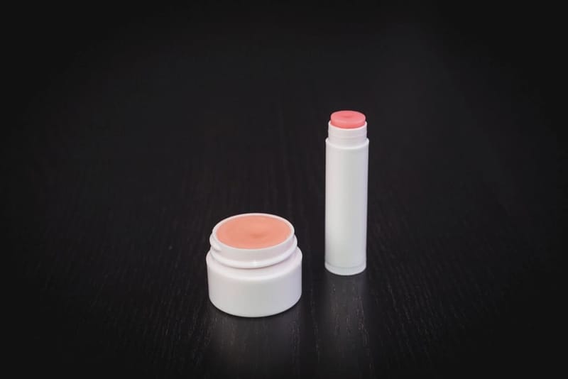 Lip balm as a stick and a pot