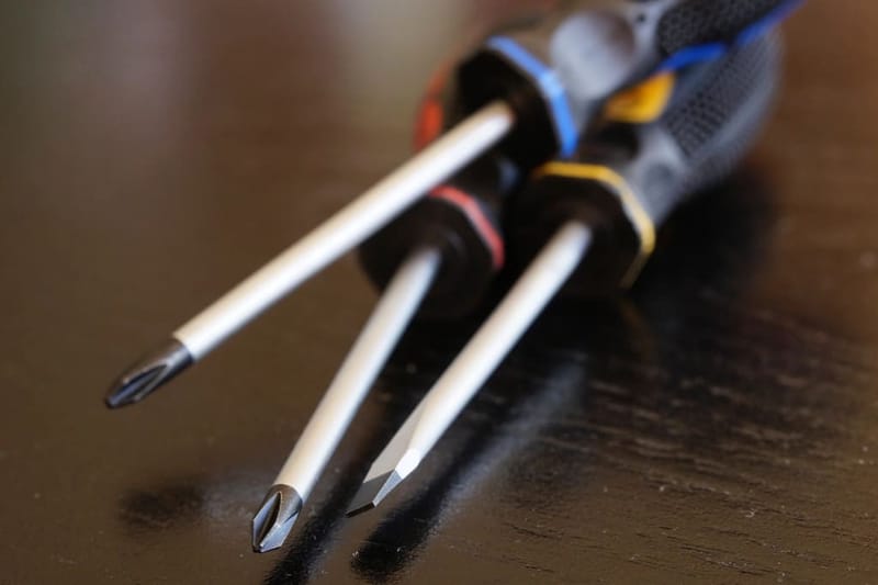 Screwdrivers with Phillips and slotted blades